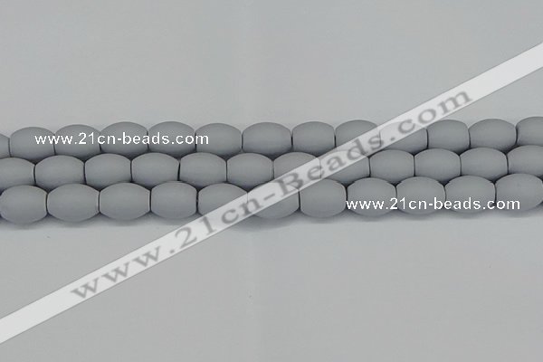 CSB2104 15.5 inches 10*14mm rice matte shell pearl beads
