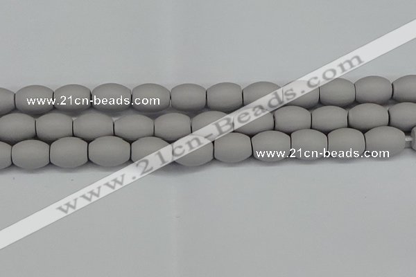 CSB2105 15.5 inches 10*14mm rice matte shell pearl beads