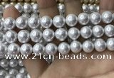 CSB2112 15.5 inches 12mm ball shell pearl beads wholesale