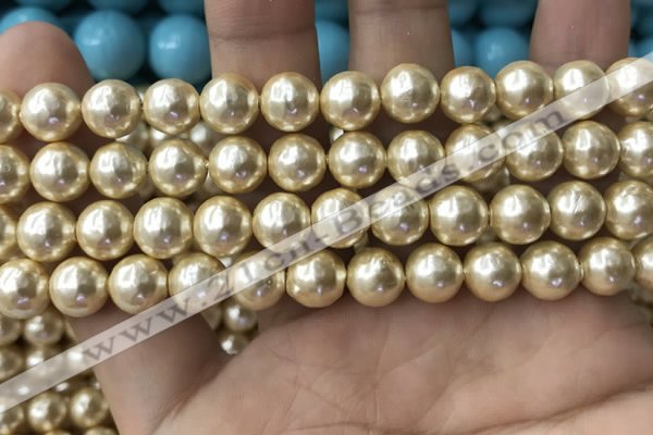 CSB2116 15.5 inches 8mm ball shell pearl beads wholesale