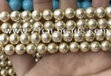 CSB2117 15.5 inches 10mm ball shell pearl beads wholesale