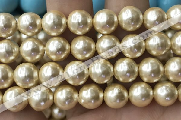 CSB2189 15.5 inches 20mm ball shell pearl beads wholesale