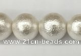 CSB2204 15.5 inches 12mm round wrinkled shell pearl beads wholesale