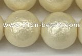 CSB2216 15.5 inches 16mm round wrinkled shell pearl beads wholesale