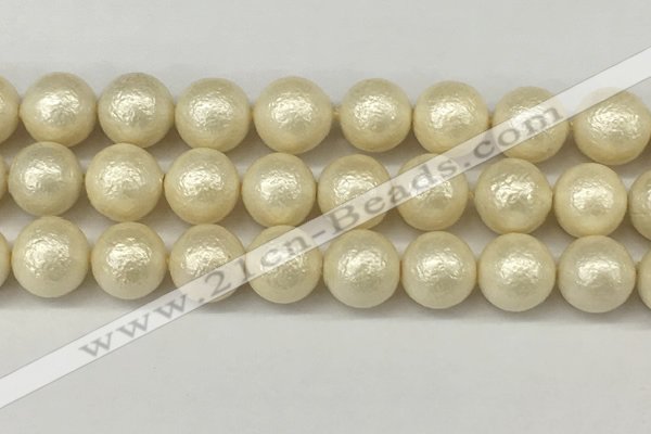 CSB2216 15.5 inches 16mm round wrinkled shell pearl beads wholesale