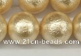 CSB2226 15.5 inches 16mm round wrinkled shell pearl beads wholesale