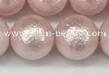 CSB2236 15.5 inches 16mm round wrinkled shell pearl beads wholesale