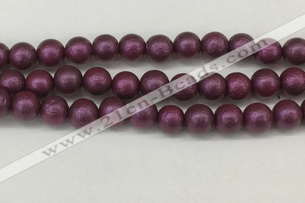 CSB2256 15.5 inches 16mm round wrinkled shell pearl beads wholesale