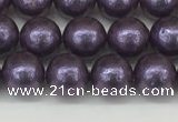 CSB2270 15.5 inches 4mm round wrinkled shell pearl beads wholesale