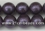 CSB2272 15.5 inches 8mm round wrinkled shell pearl beads wholesale