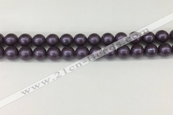 CSB2272 15.5 inches 8mm round wrinkled shell pearl beads wholesale