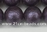 CSB2275 15.5 inches 14mm round wrinkled shell pearl beads wholesale