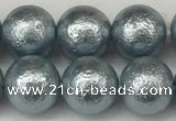 CSB2283 15.5 inches 10mm round wrinkled shell pearl beads wholesale