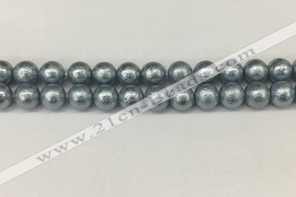 CSB2283 15.5 inches 10mm round wrinkled shell pearl beads wholesale