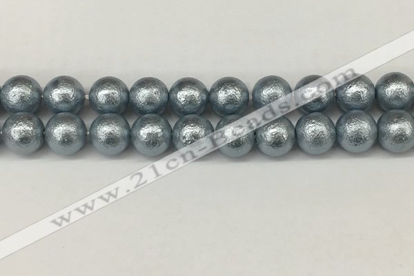 CSB2285 15.5 inches 14mm round wrinkled shell pearl beads wholesale