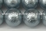 CSB2286 15.5 inches 16mm round wrinkled shell pearl beads wholesale