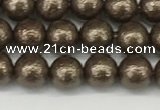 CSB2310 15.5 inches 4mm round wrinkled shell pearl beads wholesale