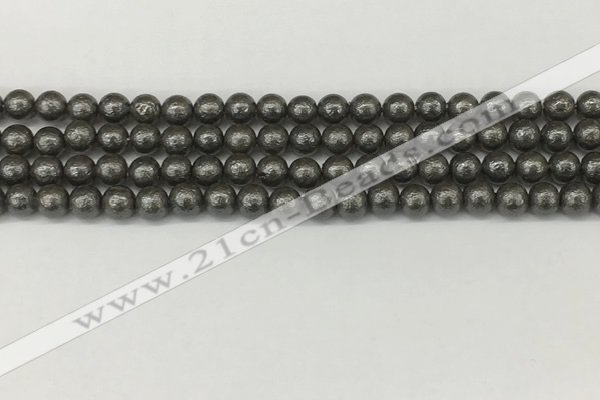 CSB2320 15.5 inches 4mm round wrinkled shell pearl beads wholesale