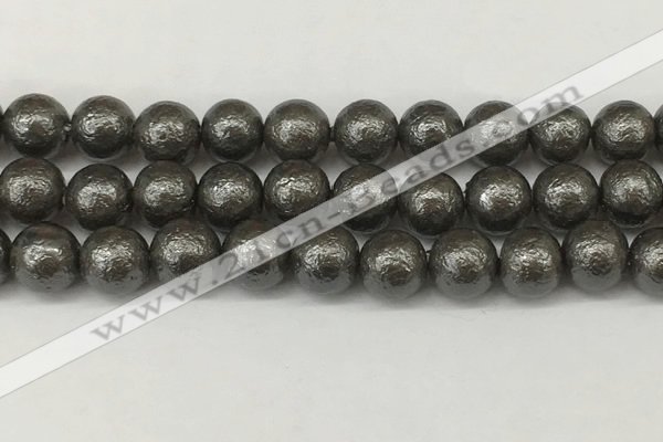 CSB2326 15.5 inches 16mm round wrinkled shell pearl beads wholesale