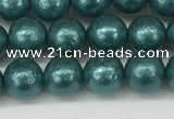 CSB2331 15.5 inches 6mm round wrinkled shell pearl beads wholesale