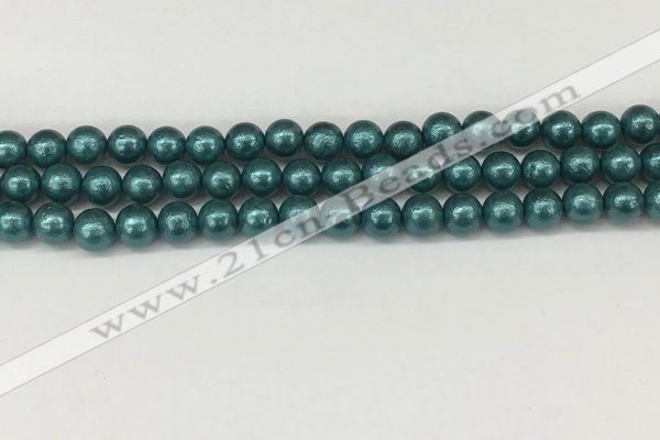 CSB2331 15.5 inches 6mm round wrinkled shell pearl beads wholesale