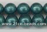 CSB2332 15.5 inches 8mm round wrinkled shell pearl beads wholesale