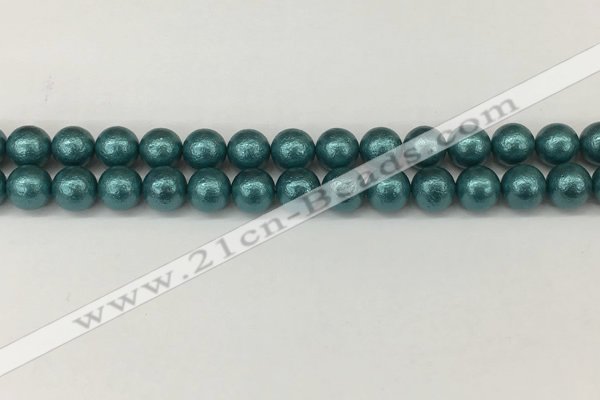 CSB2332 15.5 inches 8mm round wrinkled shell pearl beads wholesale