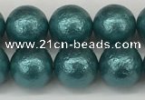 CSB2333 15.5 inches 10mm round wrinkled shell pearl beads wholesale