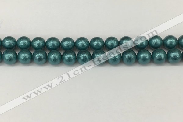 CSB2333 15.5 inches 10mm round wrinkled shell pearl beads wholesale