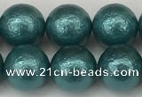 CSB2334 15.5 inches 12mm round wrinkled shell pearl beads wholesale