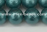CSB2335 15.5 inches 14mm round wrinkled shell pearl beads wholesale