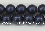 CSB2340 15.5 inches 4mm round wrinkled shell pearl beads wholesale