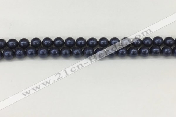 CSB2340 15.5 inches 4mm round wrinkled shell pearl beads wholesale