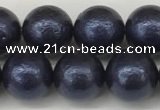 CSB2343 15.5 inches 10mm round wrinkled shell pearl beads wholesale