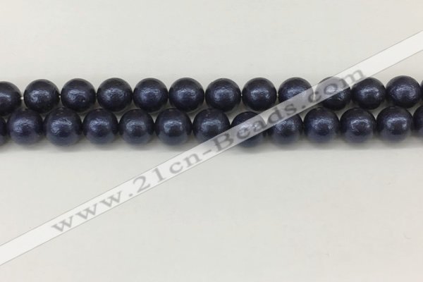 CSB2343 15.5 inches 10mm round wrinkled shell pearl beads wholesale