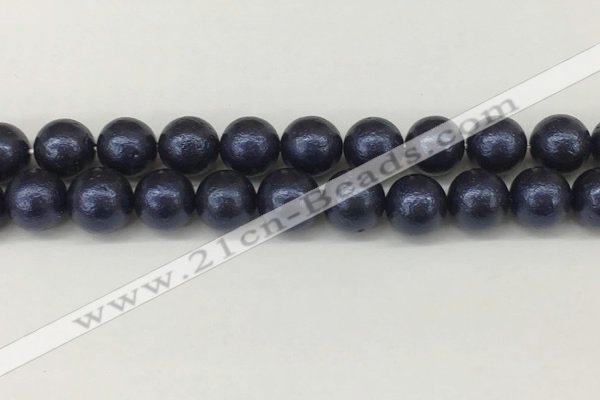 CSB2345 15.5 inches 14mm round wrinkled shell pearl beads wholesale