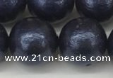 CSB2346 15.5 inches 16mm round wrinkled shell pearl beads wholesale