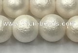 CSB2363 15.5 inches 10mm round matte wrinkled shell pearl beads