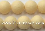 CSB2382 15.5 inches 8mm round matte wrinkled shell pearl beads