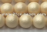 CSB2391 15.5 inches 6mm round matte wrinkled shell pearl beads