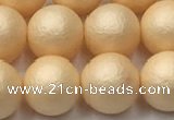 CSB2403 15.5 inches 10mm round matte wrinkled shell pearl beads