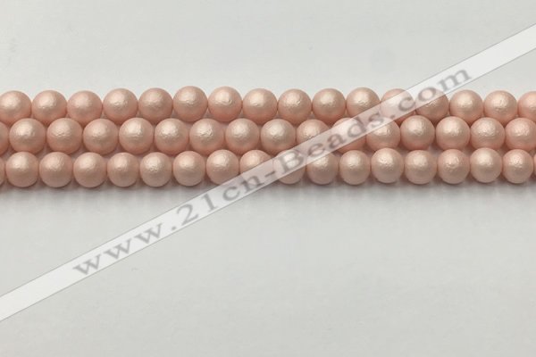 CSB2411 15.5 inches 6mm round matte wrinkled shell pearl beads