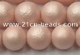 CSB2413 15.5 inches 10mm round matte wrinkled shell pearl beads