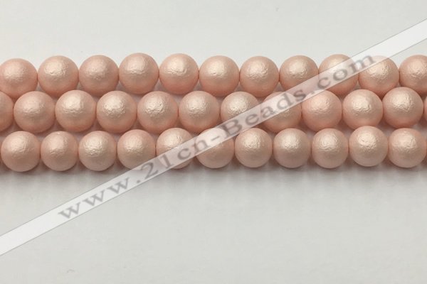 CSB2414 15.5 inches 12mm round matte wrinkled shell pearl beads