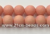 CSB2420 15.5 inches 4mm round matte wrinkled shell pearl beads