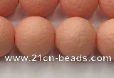 CSB2424 15.5 inches 12mm round matte wrinkled shell pearl beads