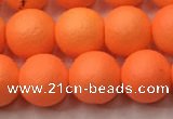 CSB2432 15.5 inches 8mm round matte wrinkled shell pearl beads