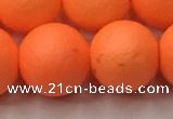 CSB2436 15.5 inches 16mm round matte wrinkled shell pearl beads