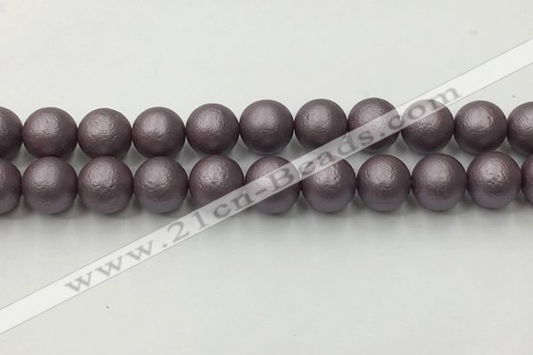 CSB2446 15.5 inches 16mm round matte wrinkled shell pearl beads