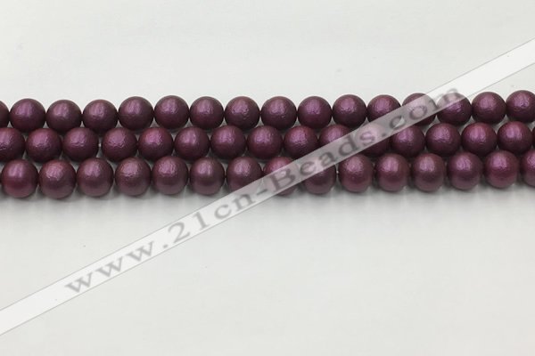 CSB2461 15.5 inches 6mm round matte wrinkled shell pearl beads